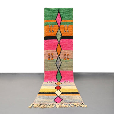 Vintage Runner Moroccan Rug 2.4 x 10.4 feet / 74 x 317 cm - Ettilux Home